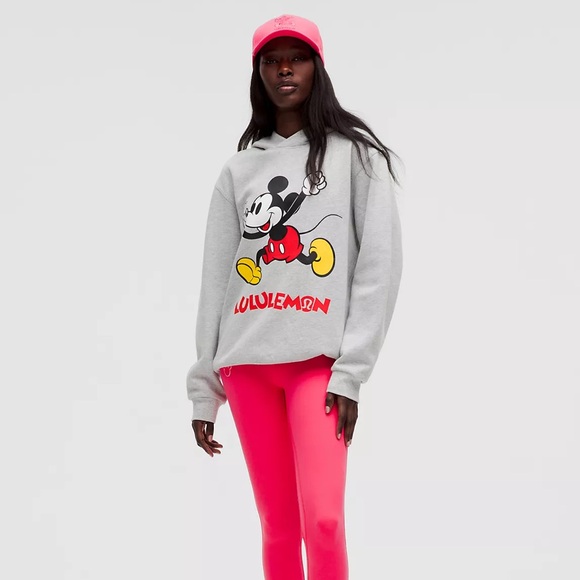 Disney x Lululemon Steady State Pullover Hoodie Grey Mickey Mouse - Picture 2 of 7